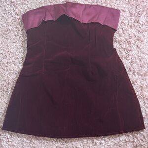 Elegant Burgundy Strapless Dress
